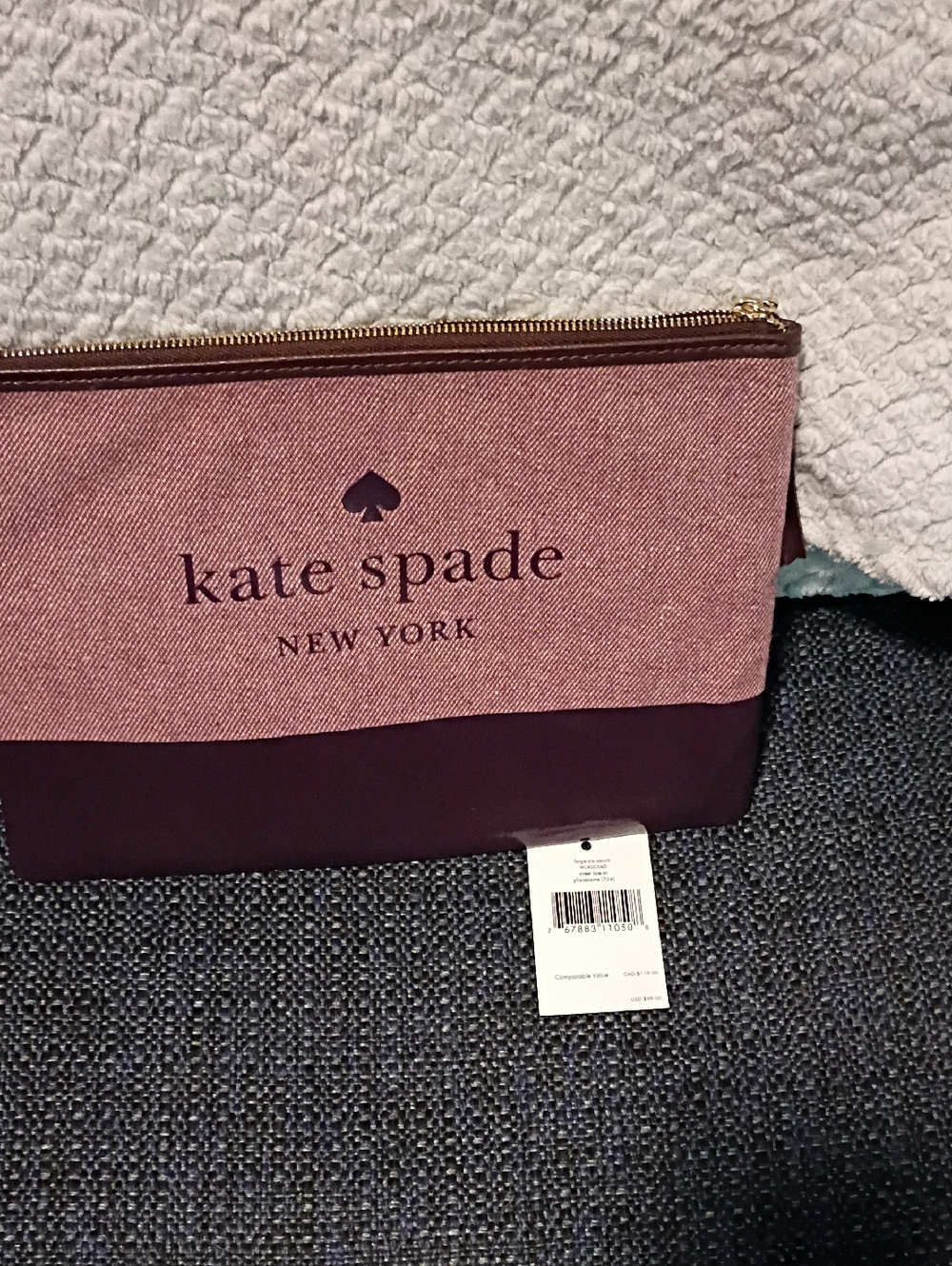 Kate Spade New York Two-Tone Pink & Plum Wristlet Pouch